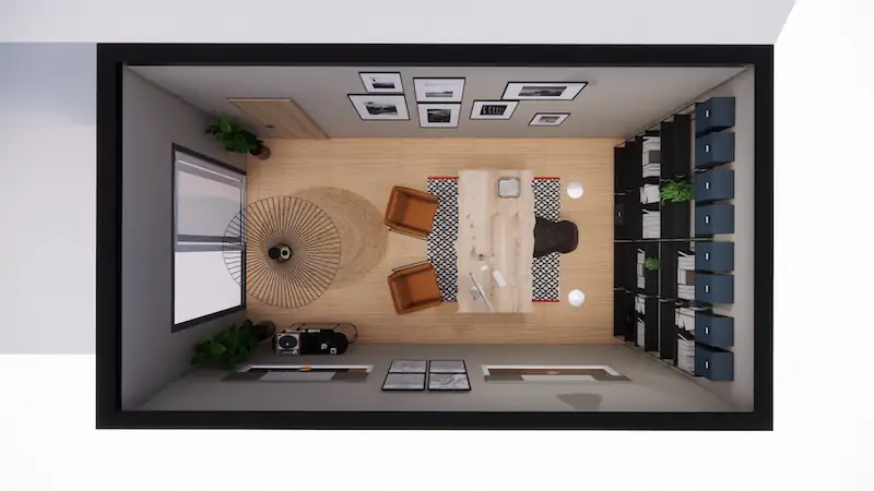 home office interieur extension bois