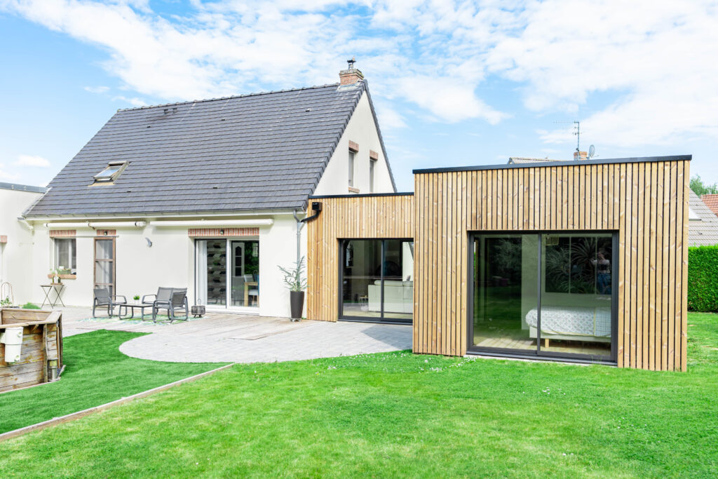 Extension bois Nord et Pas-de-Calais 12 Extension bois salon et suite parentale à Dainville