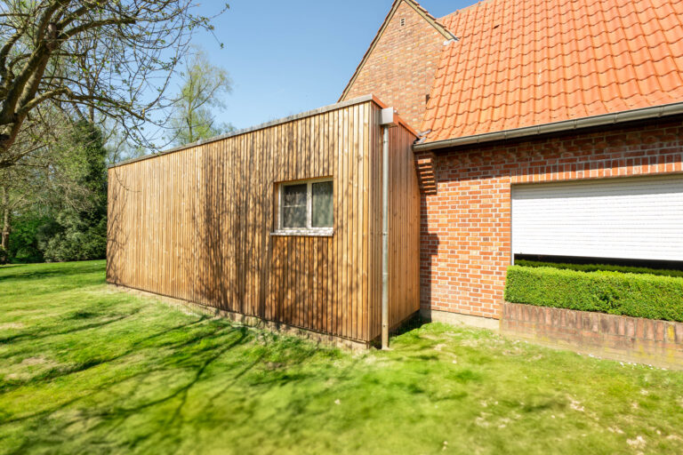 Site parentale extension bois, Linselles