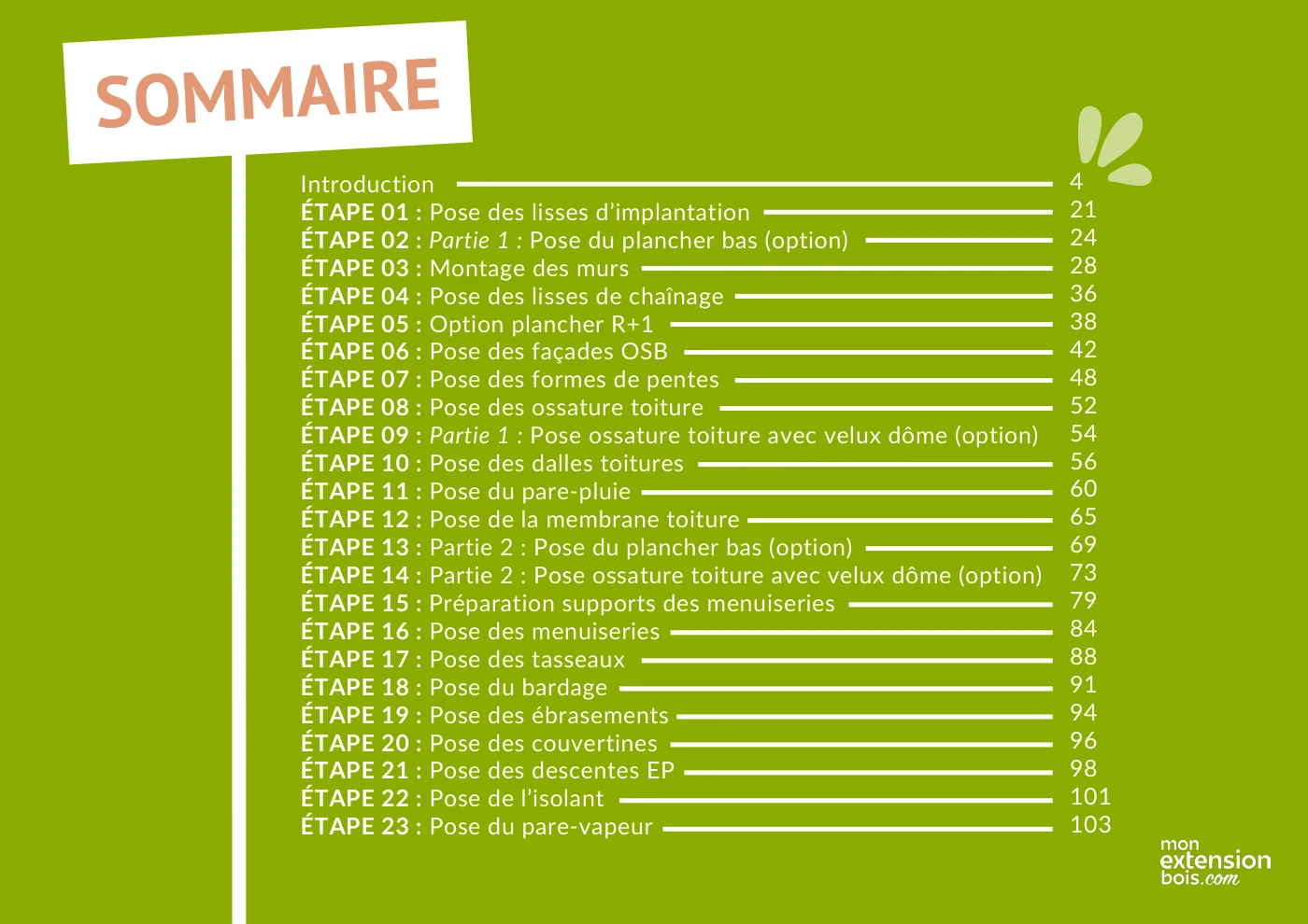 Notice de montage Mon Extension Bois, page 3