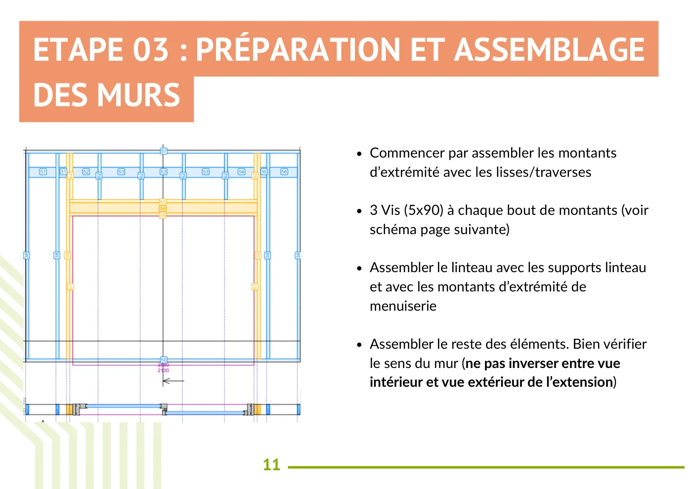 Notice de montage Mon Extension Bois, page 11