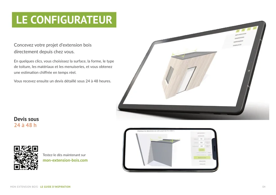 Guide d'inspiration : nos extensions bois en images 3 Page « Le configurateur » du guide d’inspiration 2027