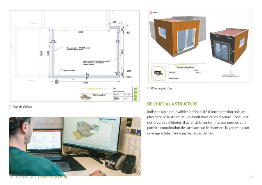 Guide d'inspiration : nos extensions bois en images 7 Page des plans techniques du guide d’inspiration 2027